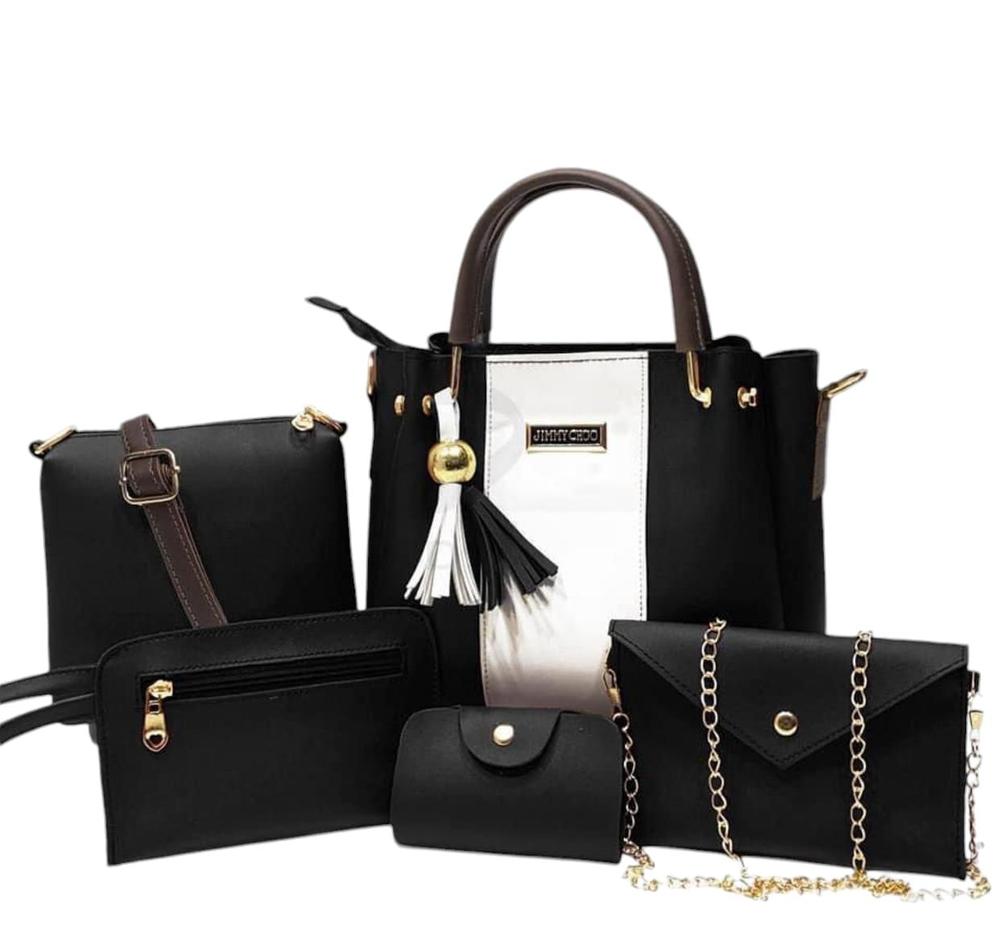 5 Pcs Women's Leather Hand Bag Set