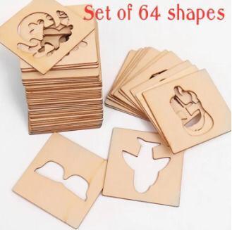 64 Pcs Wooden Drawing Boards