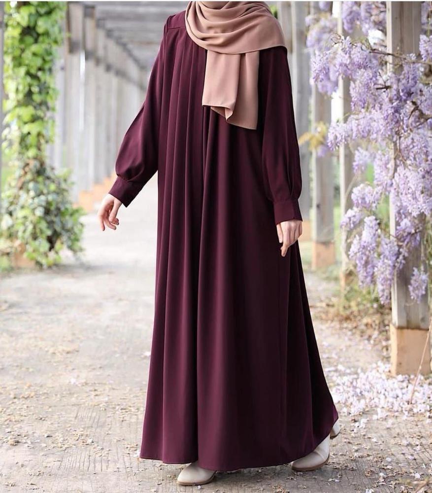 Georgette Plain Full Abaya With Stoller