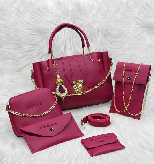 5 Pcs Women's PU Leather