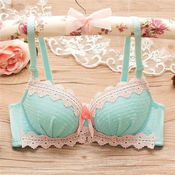 Cotton Net Lace Work Padded Bikini Set