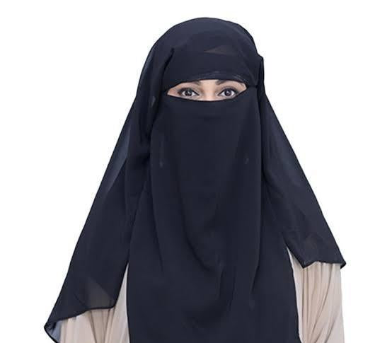 1 Pc Soft Chiffon Plain Women's Niqab