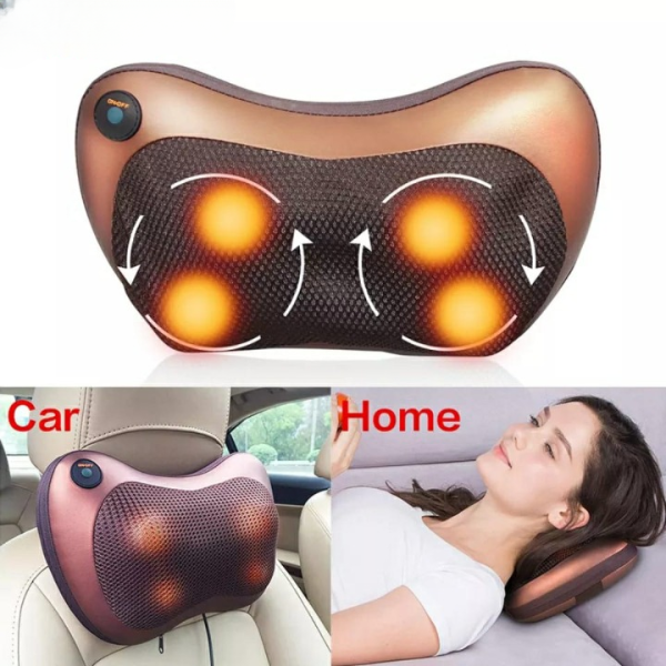 (pack Of 2 )car Pillow Head Massage Relax Vibrator Electric + Ems Butterfly Neck Massager