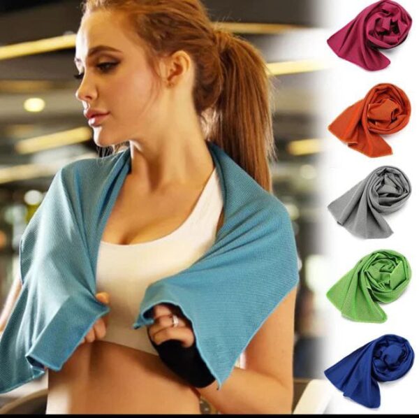 Cool Towel New Ice Cold Enduring Running Jogging Gym Instant Cooling Outdoor Sports Towel (random Color)