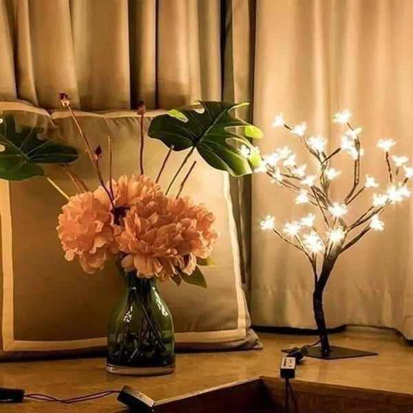 Led Cherry Blossom Bloom Light Trees Table Lamp