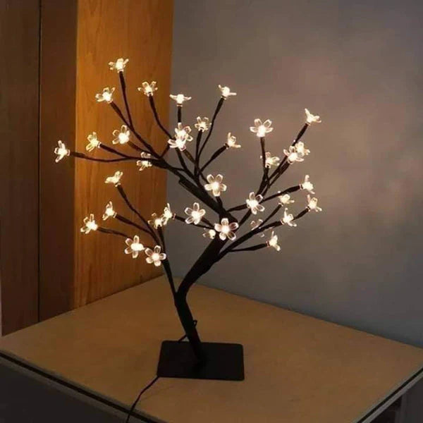 Led Cherry Blossom Bloom Light Trees Table Lamp