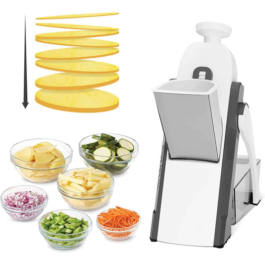 Mandoline Vegetable Cutter Chopper Adjustable Multi-function Drum Cutter Vertical Vegetable Cutter