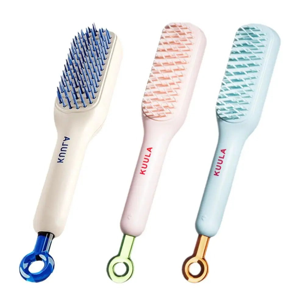 Magic Retractable Comb Self Cleaning Hair Brush Massage Anti-static Hair Smoothing Comb