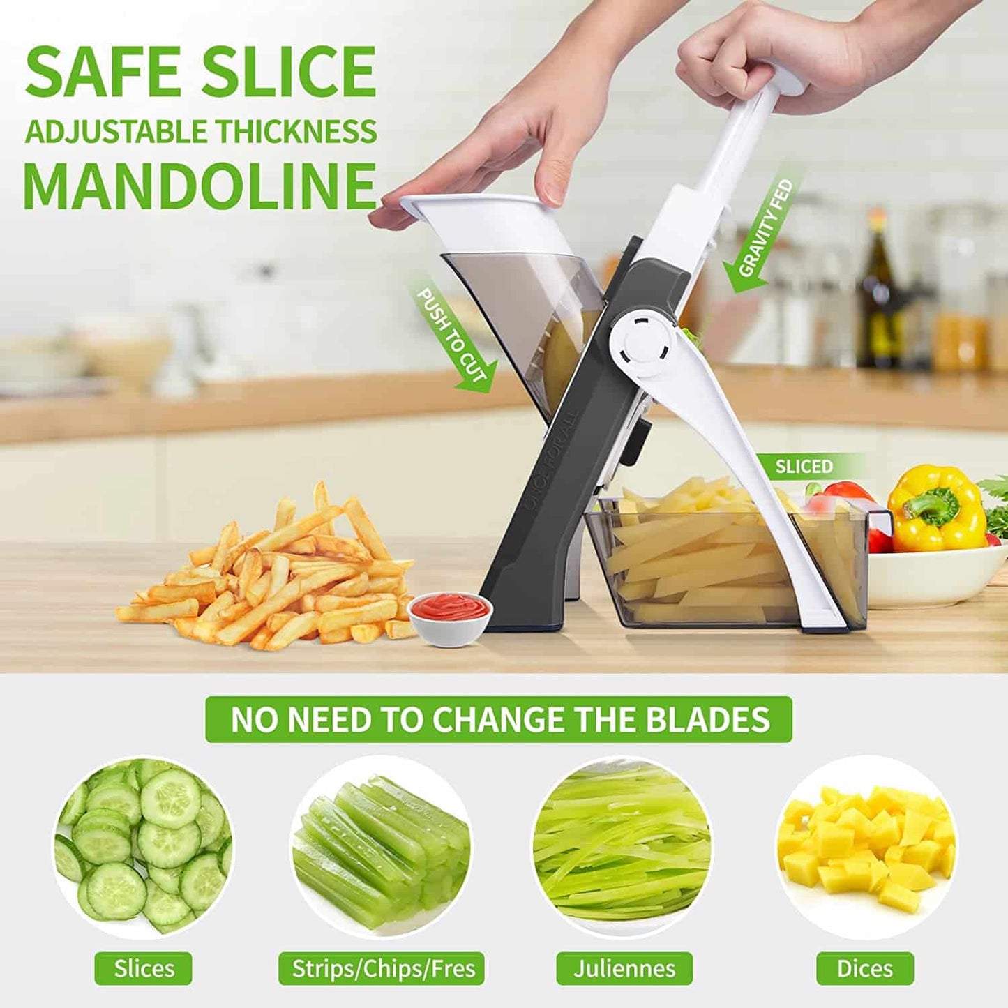 Mandoline Vegetable Cutter Chopper Adjustable Multi-function Drum Cutter Vertical Vegetable Cutter