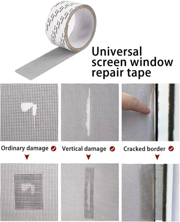 Mesh Roll Tape Window Screen Repair Patch | Keep Mosquitoes Out With Our Anti-insect, Self-adhesive Mesh Patch Tape – 8 Meters