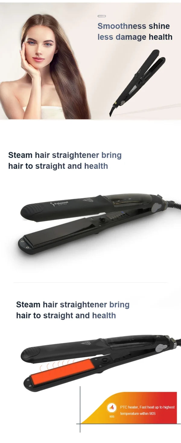 Professional Hair Straightener With Steam Option…best Quality Digital